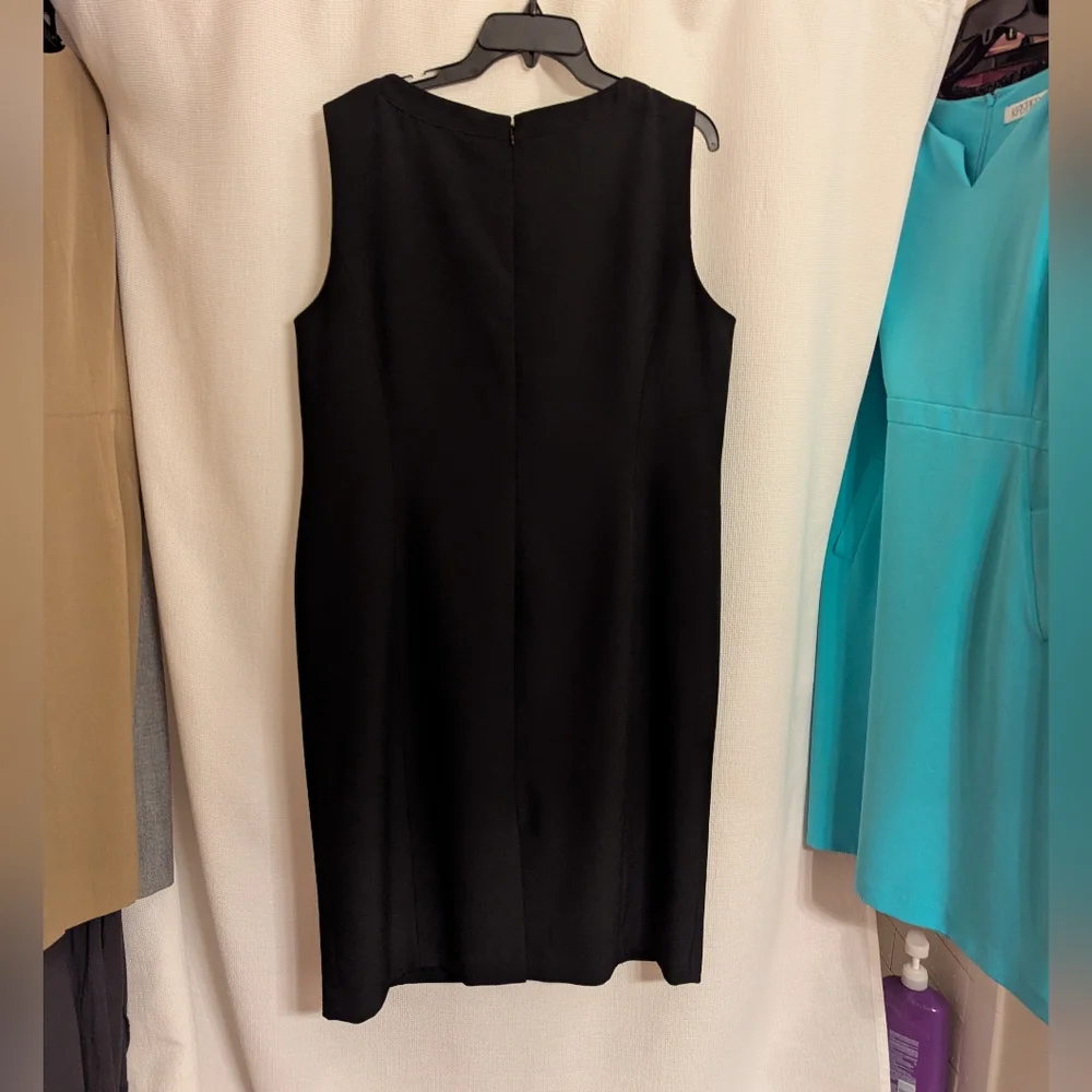 Kasper Black Sleeveless Crew Neck Dress 18 - Picture 4 of 4